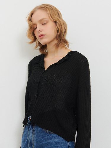 Ribbed Summer Boucl Cardigan Black - camino - Modalova