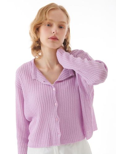 Ribbed Summer Boucl Cardigan Pink - camino - Modalova