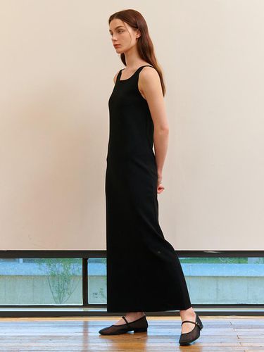 Summer Sleeveless Knit Dress Black - camino - Modalova