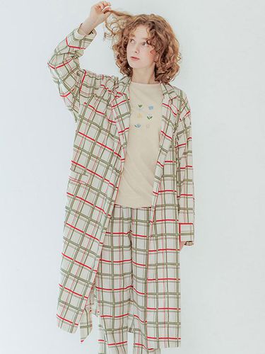 Women Holy Check Robe - SUNDAY LOUNGE - Modalova