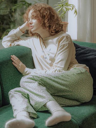 Women White Green Loungewear - SUNDAY LOUNGE - Modalova