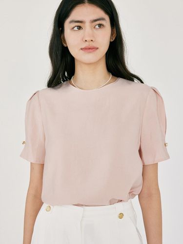 H Dahlia Half Jewel Blouse_Paie Pink - ANEDIT - Modalova