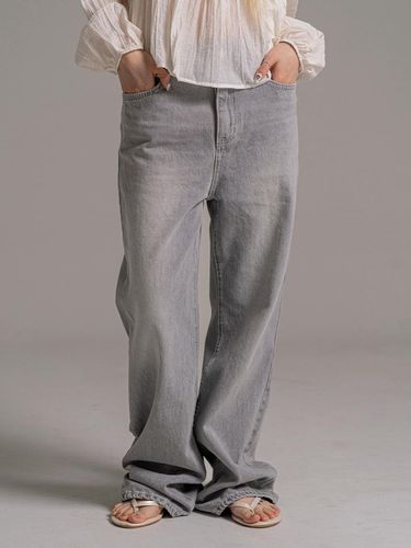 Wide Bootcut Grey Jeans - PANDORAFIT - Modalova