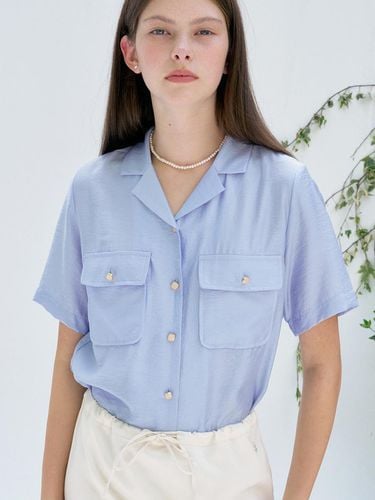 Jewel Open Collar Shirt_Sky - ANEDIT - Modalova