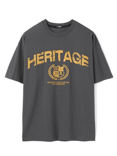 Heritage Half Sleeve T-shirt_Charcoal - DNSR - Modalova