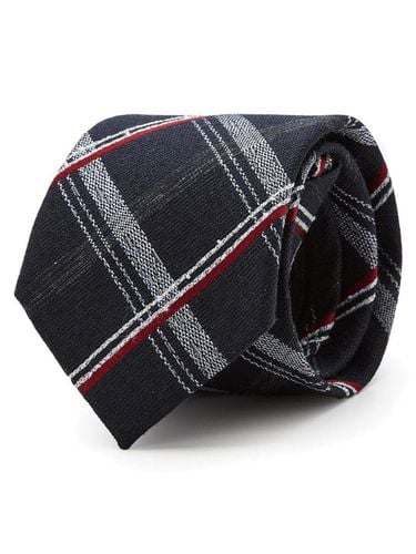 Basic Red Check Zipper Tie_Navy - STCO - Modalova