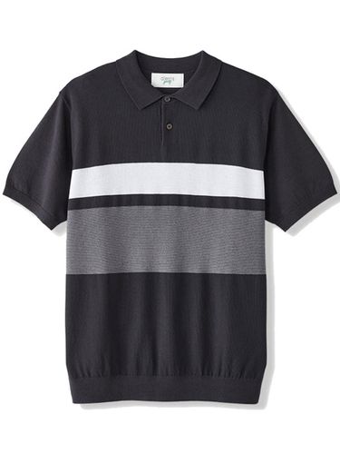 Cool Block Collar Knit Top_Charcoal - STCO - Modalova