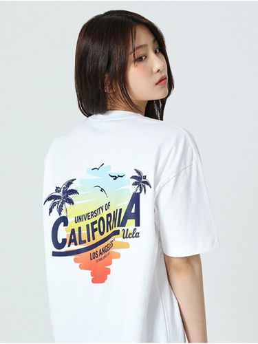 Palm Tree Gradient Cali T-shirt_Off White - UCLA - Modalova