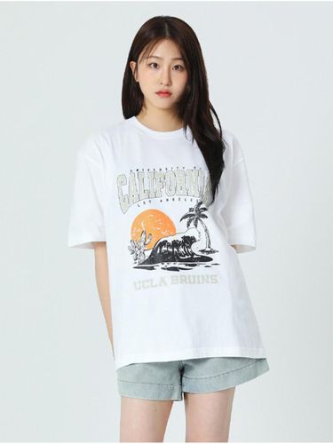 Palm Tree Surfing T-shirt_Off White - UCLA - Modalova