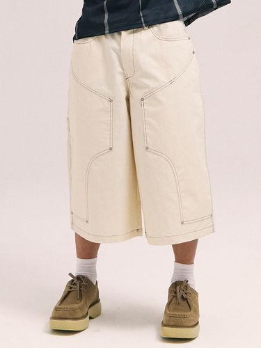 Double Knee Rip Stop Bermuda Pants - AKECII - Modalova