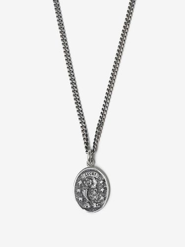 Doodle Oval Coin Necklace - AEKKI - Modalova