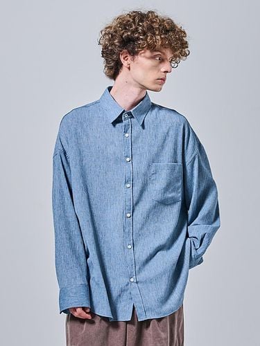 Loose fit linen shirt (blue) - OTHERFITS - Modalova