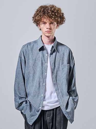 Loose fit linen shirt (Gray) - OTHERFITS - Modalova