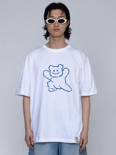 Big Line Bear Smile T-shirt_White - GRAVER - Modalova