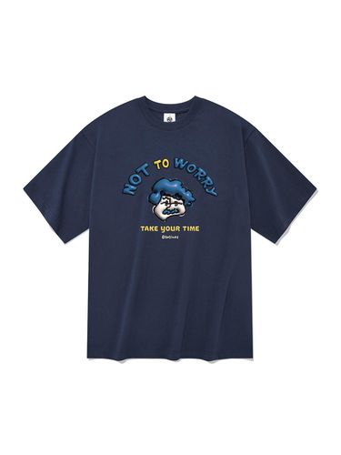 Not to Worry Short-Sleeved T-Shirt Navy - RADINEO - Modalova