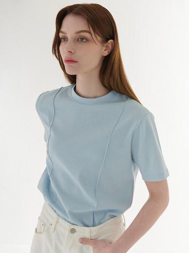 INCISION STITCH T-SHIRT SKY BLUE - camino - Modalova