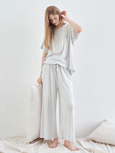 Modal Soft Women's Pajama Set_Gray - KOZNOK - Modalova