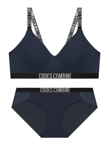 Power Impact Sports Bra Panties Set_Deep Navy - CODESCOMBINE INNERWEAR - Modalova