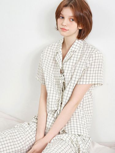 Owen Checkered Women's Pajama Set - KOZNOK - Modalova