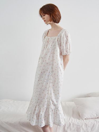 Koznok Heart Ring Lace Pajama Dress - KOZNOK - Modalova