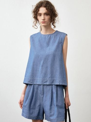 Koznok Frau Denim Sleeveless Set - KOZNOK - Modalova