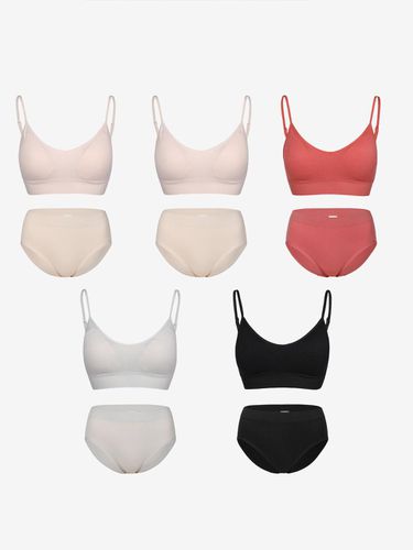 Bra5+Pants 5] Heart Fit Cammy BraPants Set - SEKANSKEEN - Modalova