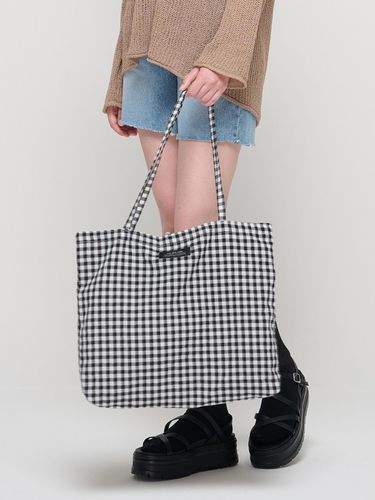 Cotton Gingham Checkered Eco Shoulder Bag () - ROIDESROIS - Modalova