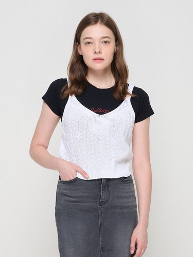 Fake Layered Cropped Sleeveless Top () - ROIDESROIS - Modalova