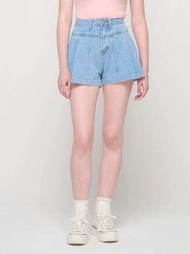 A-line pintuck denim shorts () - ROIDESROIS - Modalova