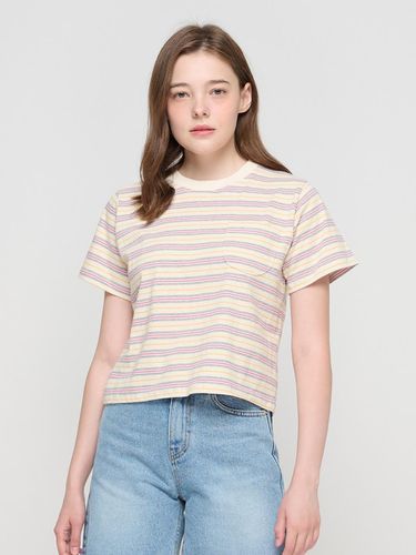 Pocket Stripe Cotton Short-Sleeved T-shirt () - ROIDESROIS - Modalova