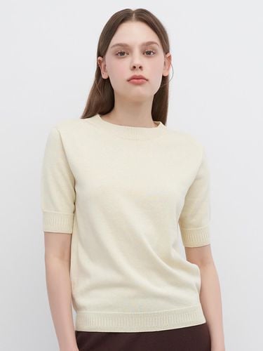 Organic cotton silk half-length crew neck pullover - SEKANSKEEN - Modalova