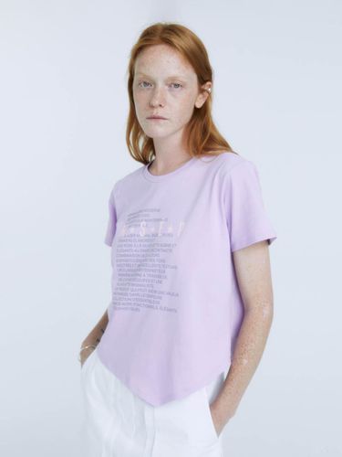 CANNE MSEP Graphic Unbalanced Hem T-Shirt_Lavender - MUSEE - Modalova