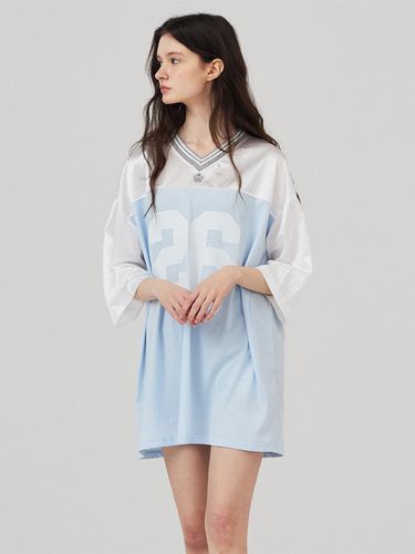 Block Oversized fit Short-sleeved T-shirt Sky B - KITTY POTTERY - Modalova