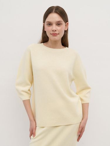 Holgament Three-Quarter Sleeve Knit Top - SEKANSKEEN - Modalova