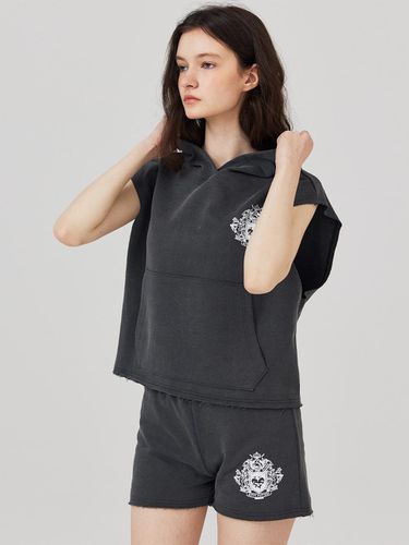 Sleeveless Hooded Sweat Shirt - KITTY POTTERY - Modalova