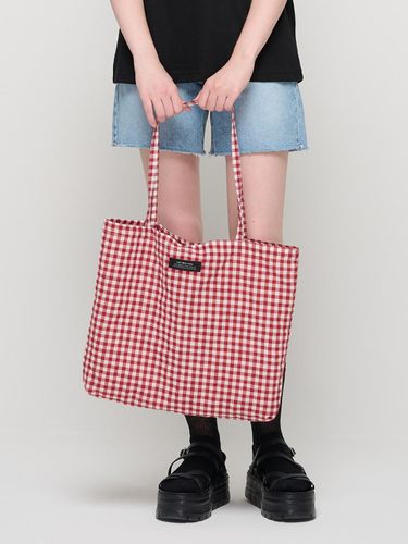 Cotton Gingham Checkered Eco Shoulder Bag () - ROIDESROIS - Modalova