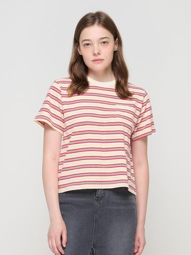 Pocket Stripe Cotton Short-Sleeved T-shirt () - ROIDESROIS - Modalova