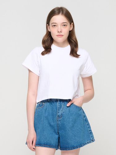 Standard Cropped Basic Short-Sleeved T-shirt (Whit - ROIDESROIS - Modalova