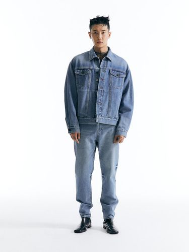 British Basic Denim Jacket Blue - CHOWOO - Modalova