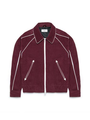 PIPED BLOUSON JACKET CORDUROY BURGUNDY - Rolling Studios - Modalova