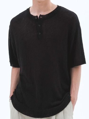 Cloud Summer Henley Neck Knitwear_Black - Trip LE Sens - Modalova