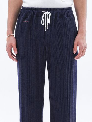 Brushed Stripe Knitwear String Pants_Navy - Trip LE Sens - Modalova