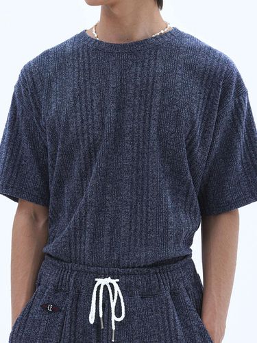 Brushed Stripe Knitwear T-shirt_Vintage Blue - Trip LE Sens - Modalova