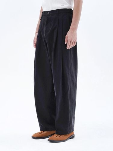 Flap Pocket Twill Cotton Wide Pants_Black - Trip LE Sens - Modalova