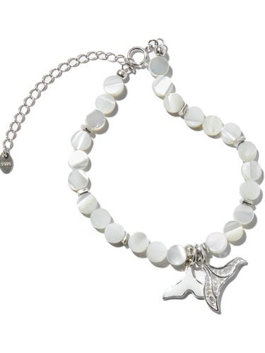 Silver Pearl Coin Bracelet_Pearl White - Trip LE Sens - Modalova