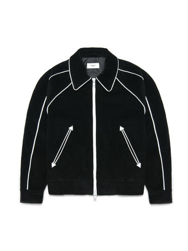 PIPED BLOUSON JACKET CORDUROY BLACK - Rolling Studios - Modalova