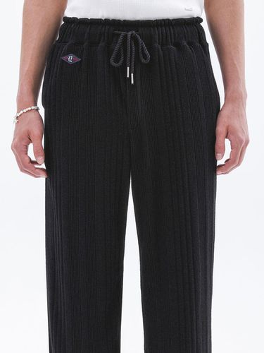 Brushed Stripe Knitwear String Pants_Black - Trip LE Sens - Modalova