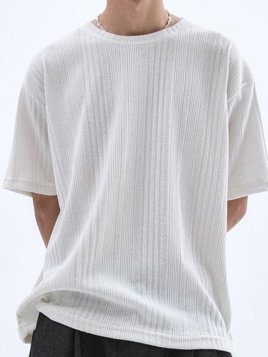 Brushd Stripe Knitwear T-shirt_White - Trip LE Sens - Modalova