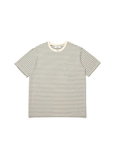 STRIPED POCKET LOOSE T-SHIRT ECRU - Rolling Studios - Modalova