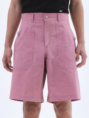 Washed Cotton Fatigue Bermuda Pants_Pink - Trip LE Sens - Modalova